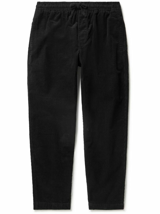 Photo: YMC - Alva Tapered Cotton-Corduroy Drawstring Trousers - Black