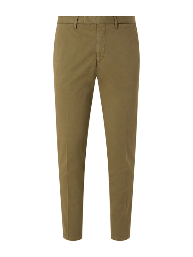 Photo: Boglioli - Straight-Leg Cotton-Blend Trousers - Green