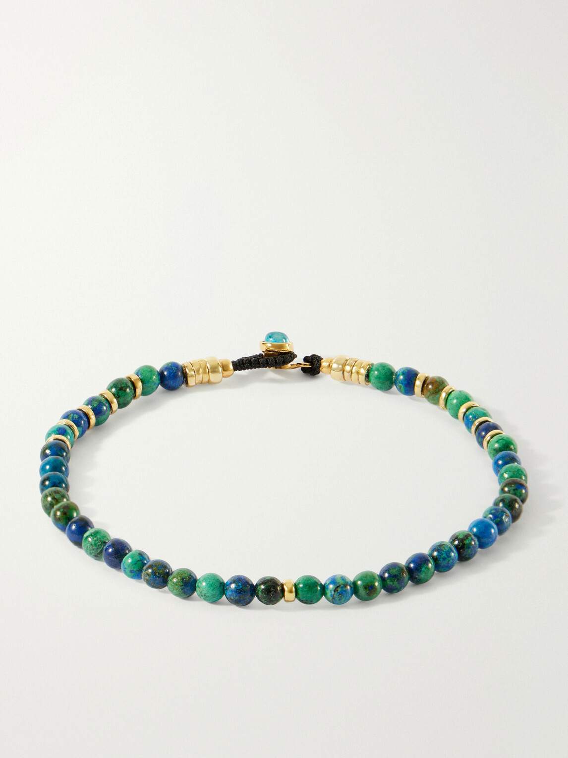 Mikia - Circle 4 Gold-Plated Sterling Silver Sapphire Beaded Bracelet - Blue