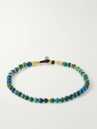 Mikia - Circle 4 Gold-Plated Sterling Silver Sapphire Beaded Bracelet - Blue