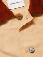 GENERAL ADMISSION - Corduroy-Trimmed Cotton Chore Jacket - Orange