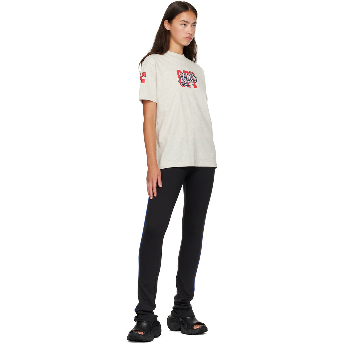 Off-White Gray 'Off' College T-shirt