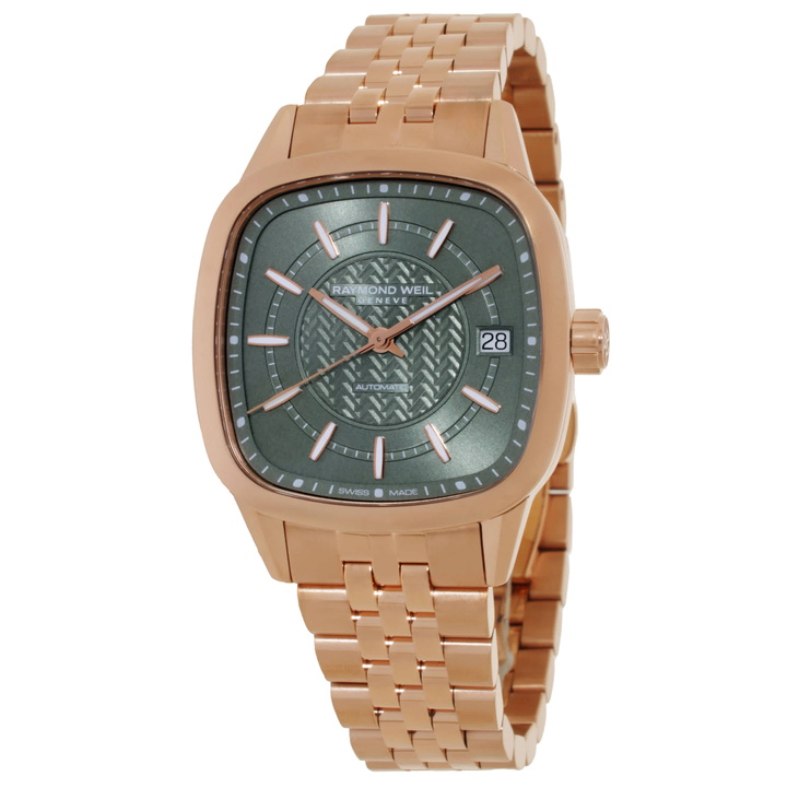Photo: Raymond Weil Freelancer Automatic Green Dial Ladies Watch 2490-P5-52061