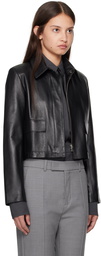 Nour Hammour Black Bleeker Leather Jacket