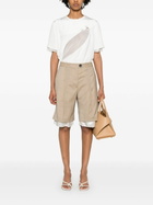 Peter Do White Layered Silk T-Shirt