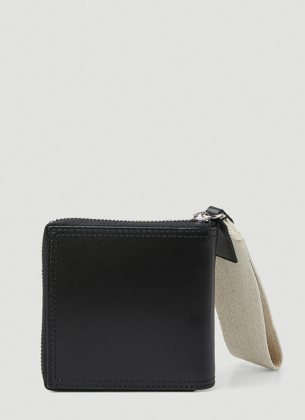 Le Carre Rond Leather Wallet in Black - Jacquemus