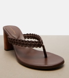 Gianvito Rossi Braided leather thong sandals