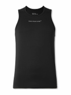 DISTRICT VISION - Perforated Logo-Print Aloe Stretch-Jersey Tank Top - Black