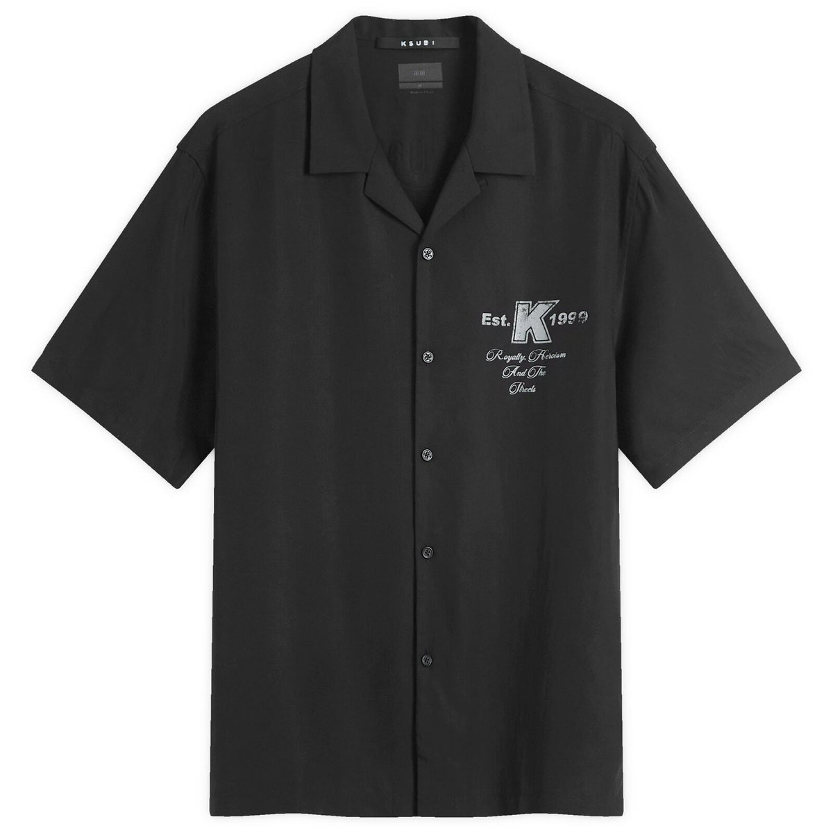Ksubi Men's Lock Up Vacation Shirt in Faded Black