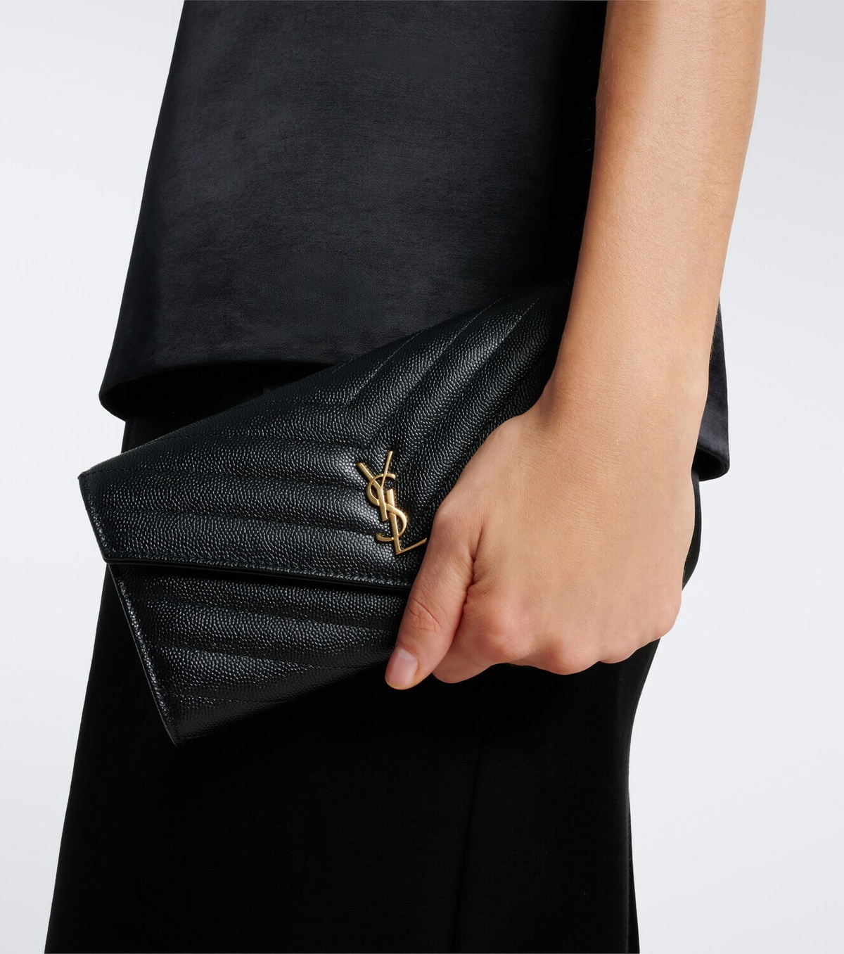 Saint Laurent Cassandre Large matelassé leather wallet