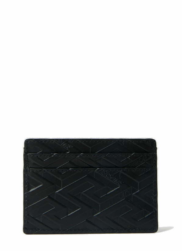 Photo: Versace - Greca Motif Card Holder in Black