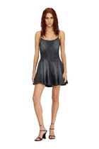 Diesel Denim mini dress with lightweight skirt - Dresses Womens in Grey