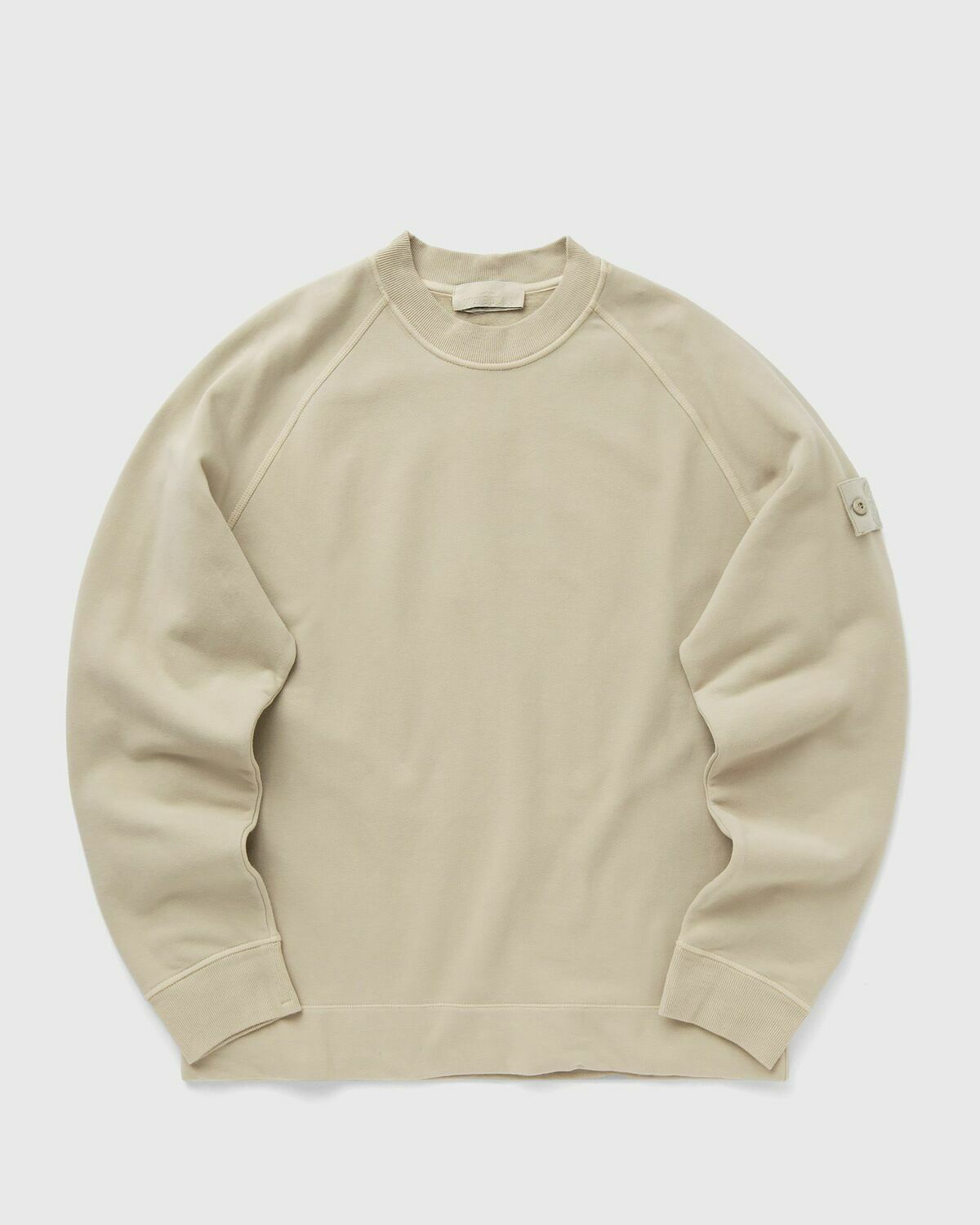 Stone Island Ghost Stretch Organic Cotton Fleece Sweatshirt Beige