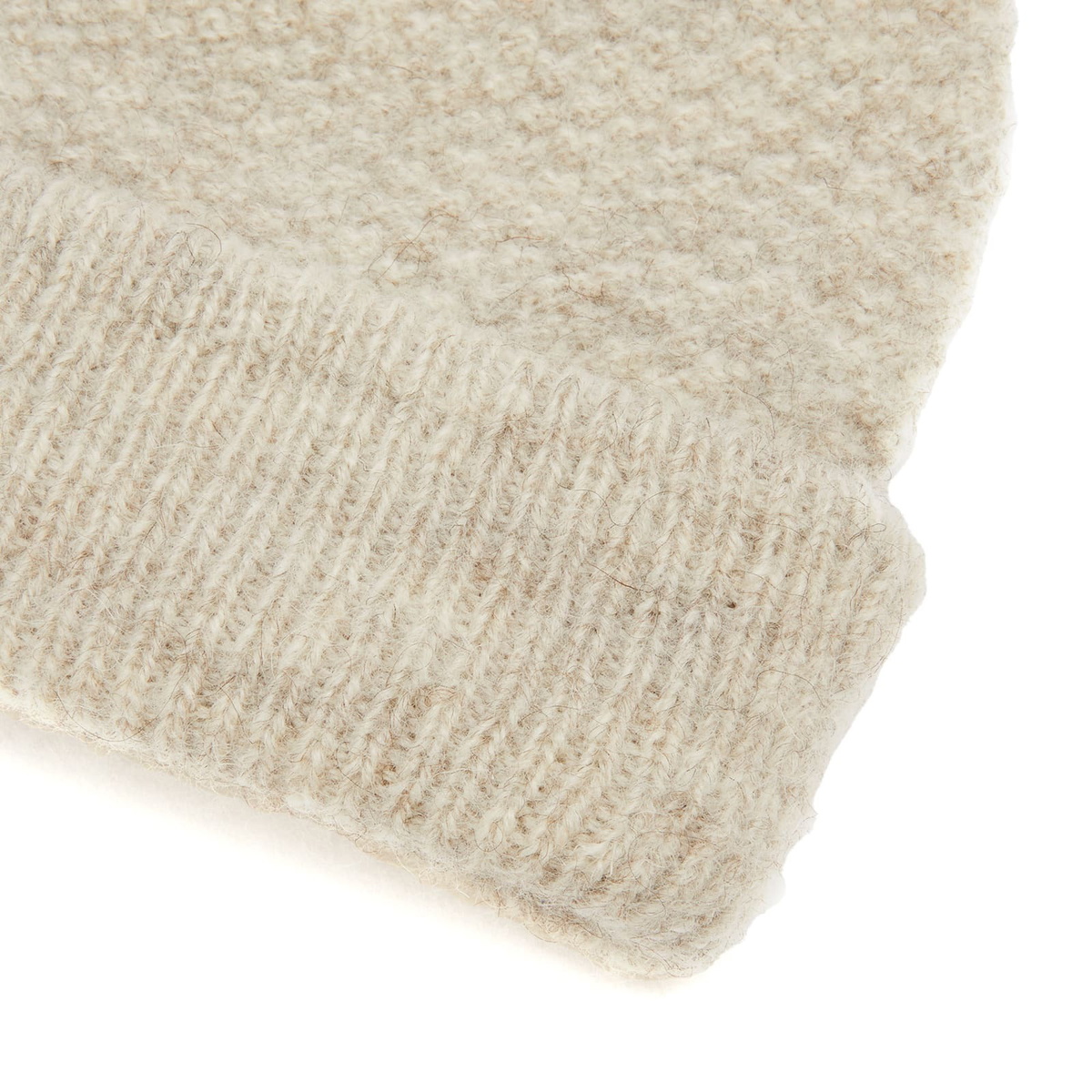 John Smedley Men's Sheratt British Wool Beanie in Natural 