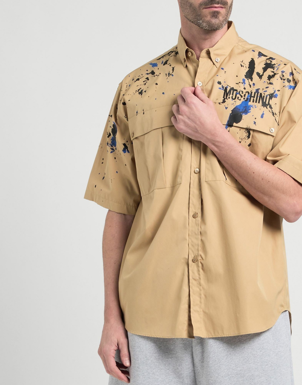 Moschino Mens Shirt Sand