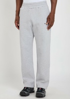 Mki Miyuki Zoku Uniform Wide-leg Cotton-blend Sweatpants Grey
