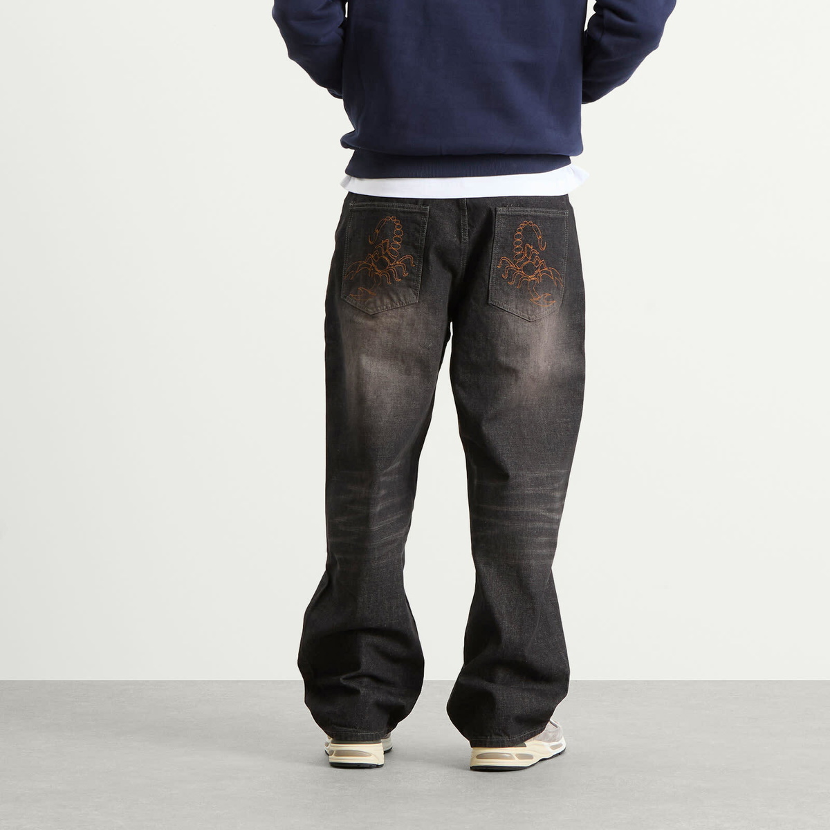 Butter Goods Men's Scorpion Stitch Denim Jeans in Slub Black