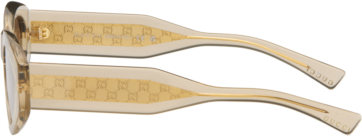 Gucci Yellow Monogram Wirecore Sunglasses