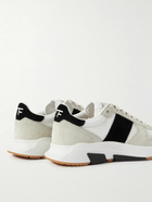 TOM FORD - Jagga Suede and Mesh Sneakers - White