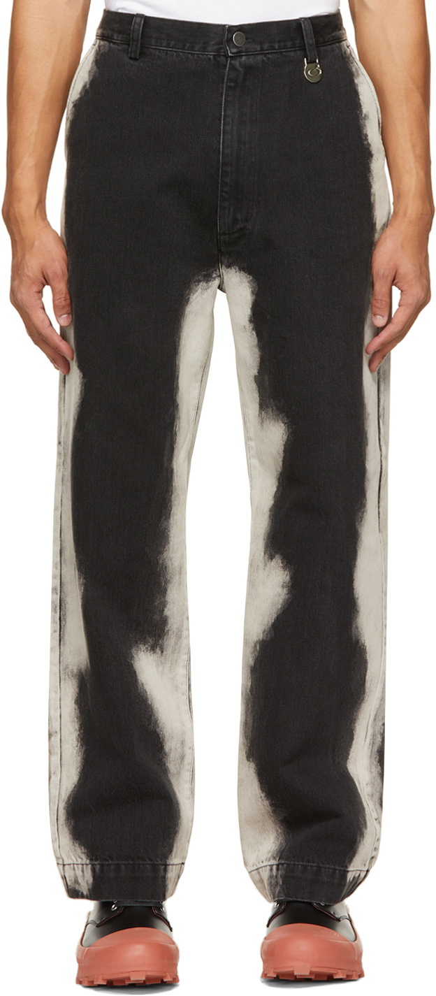 Xander Zhou Black Spray Jeans Xander Zhou