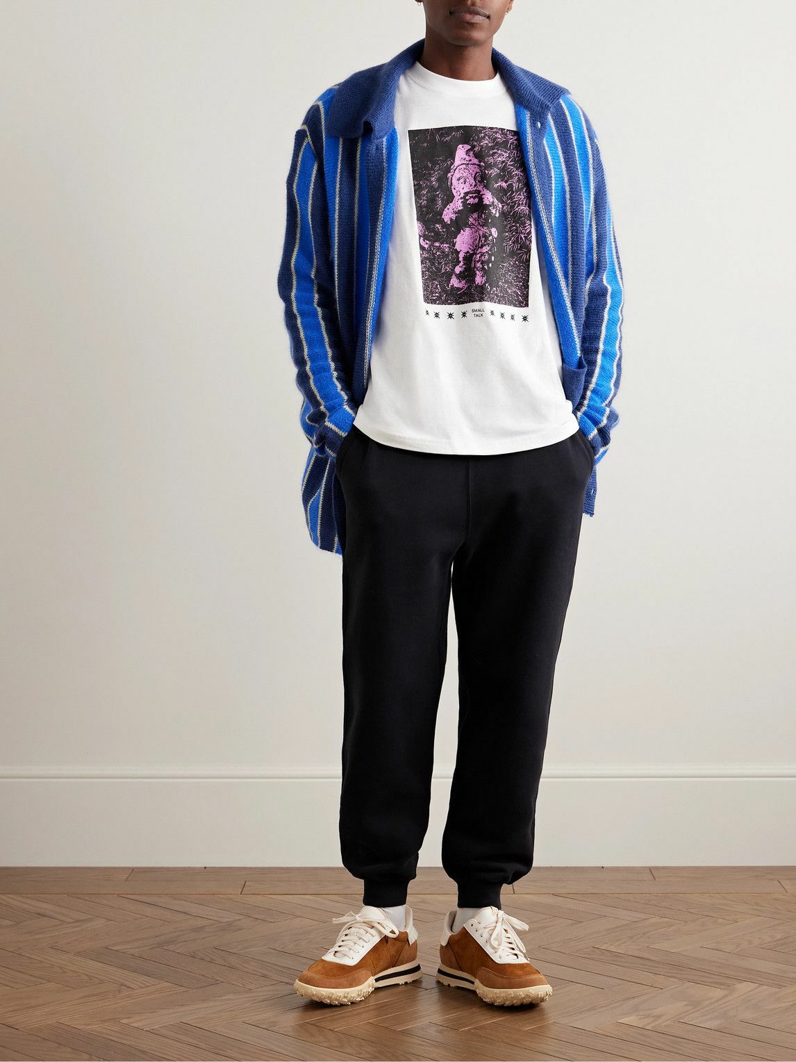 Small Talk - Printed Cotton-Jersey T-Shirt - White