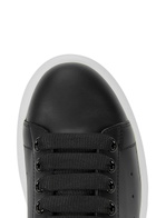Alexander McQueen Oversized Black Leather Sneakers, Sneakers, Black