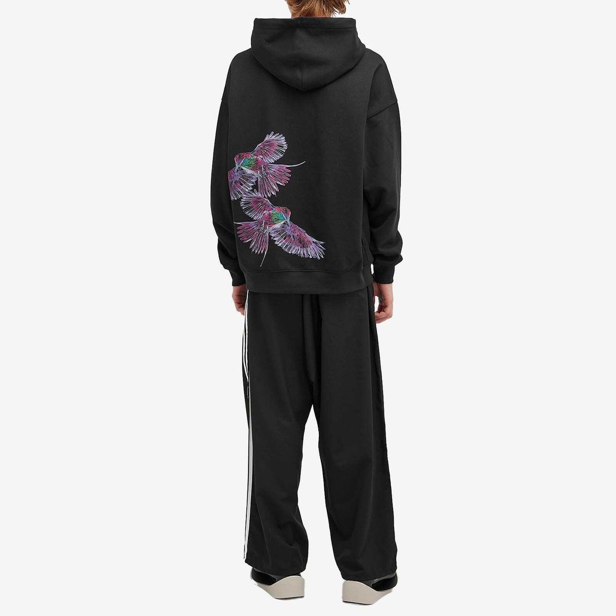 SALE【Y-3】BIRD バードプリントフーディ Y-3 Men's Bird Graphic Hoodie in Black Y-3