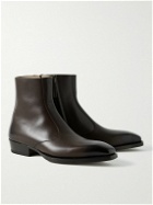 Manolo Blahnik - Sloane Leather Boots - Black