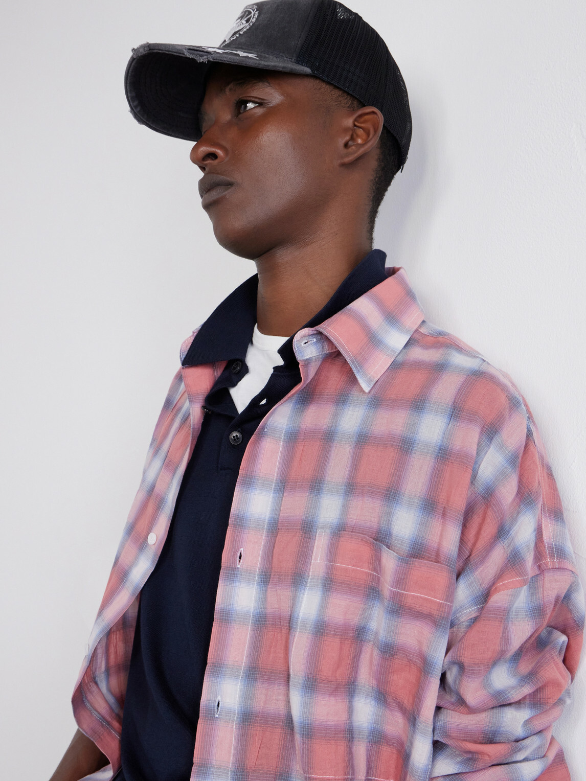 NAHMIAS - Youth Enrichment Embroidered Distressed Cotton and Mesh Trucker Cap