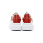 Alexander McQueen White and Red Beetle Oversized Sneakers