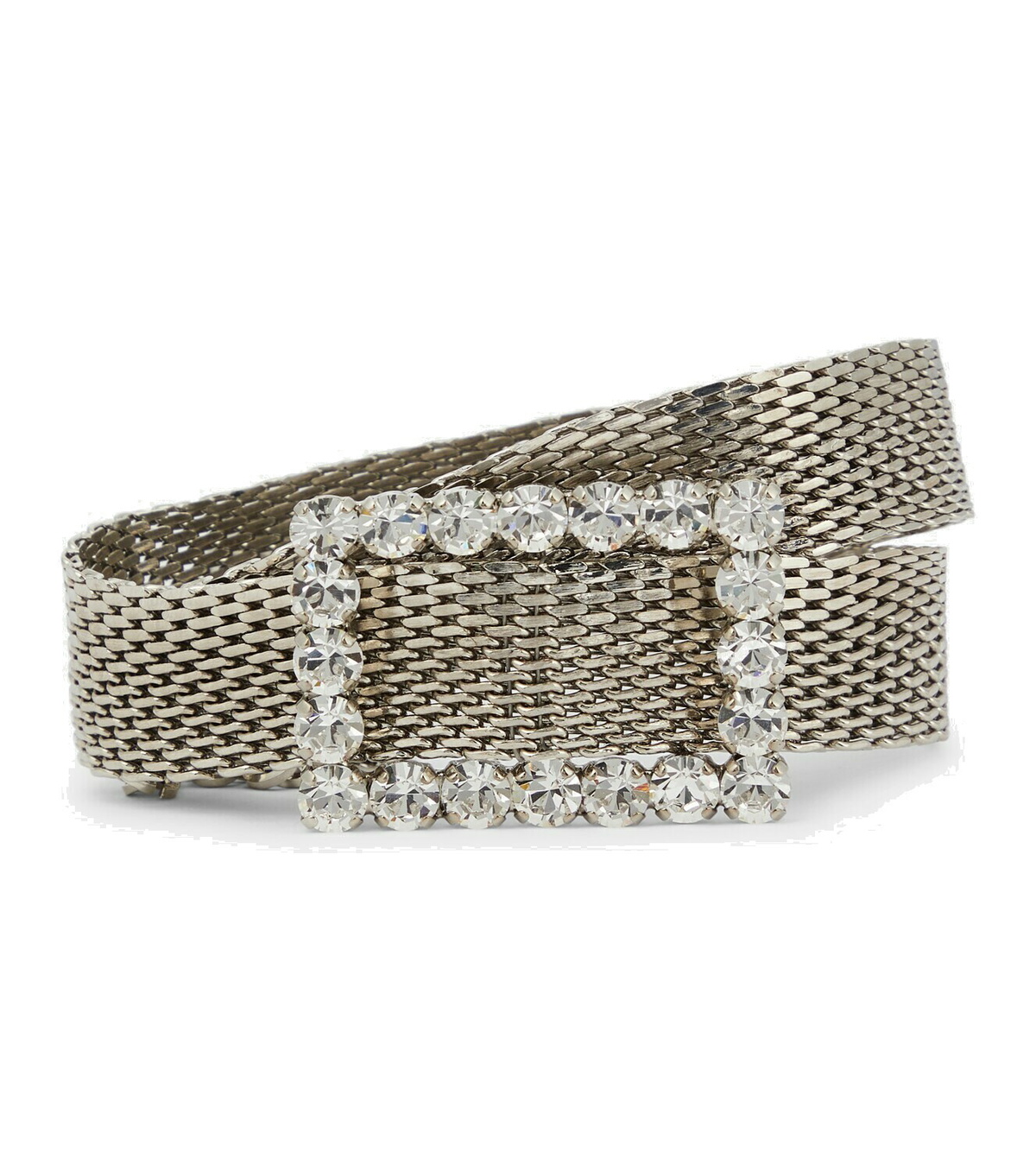 Alessandra Rich Colorblock Belt in White Leather Buy 1 Inch White Belt Square Buckle Genuine Leather  main image 3