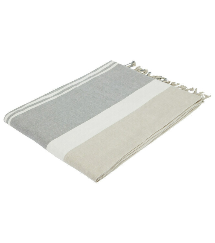 Photo: Brunello Cucinelli - Striped linen beach towel