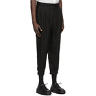 The Viridi-anne Black Linen Broad Cuff Trousers