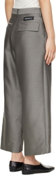 UNDERCOVER Gray Wool Silk Trousers