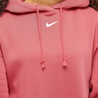 Nike Women's Essentials Oversize Popover Hoody in Archaeo Pink/White