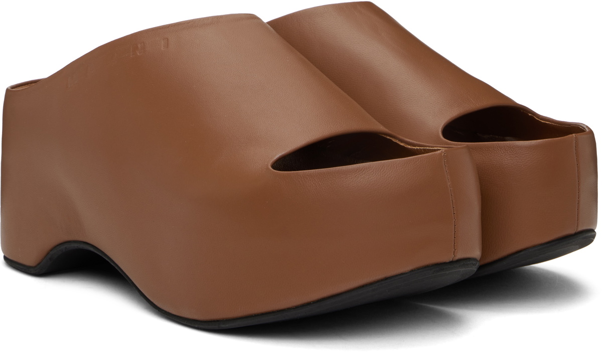 Marni Brown Platform Heeled Sandals