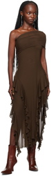 KIM SHUI Brown Ruffle Dress