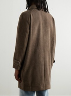 Corridor - Herringbone Wool Coat - Brown