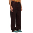 Dries Van Noten Burgundy Faded Jeans