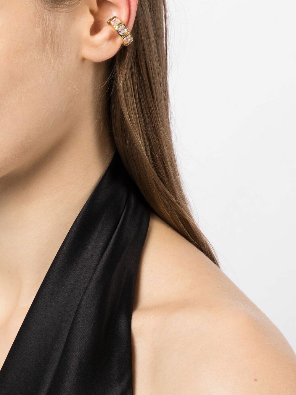 Tom Wood 9kt Yellow Gold Cushion Zirconia Ear Cuff Tom Wood