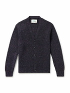 Noah - Ribbed Donegal Merino Wool Cardigan - Blue
