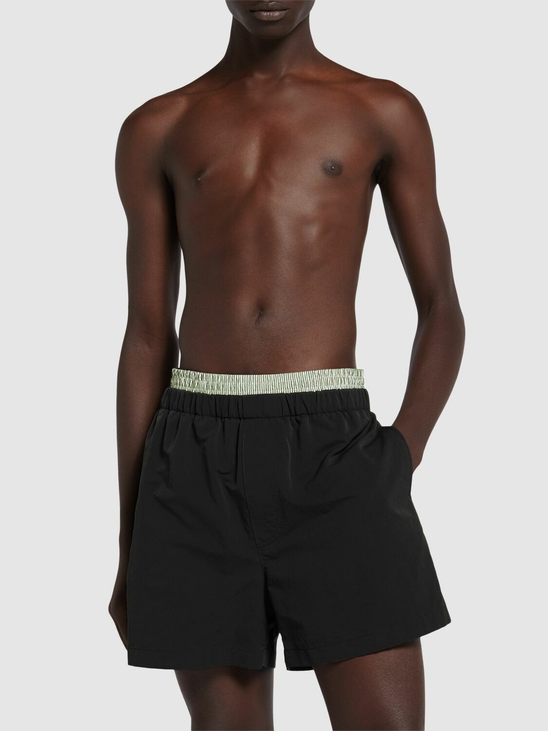 【送料&関税込】Bottega Veneta Nylon Swim Shorts Bottega Veneta - Nylon swim shorts green - The Corner