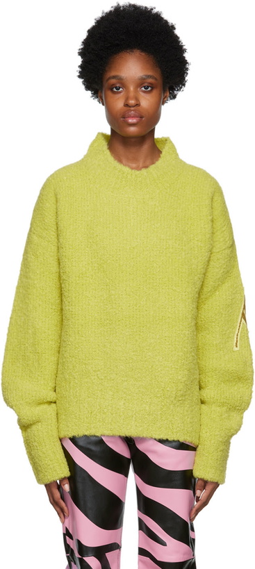 Photo: The Attico Green Embroidered Sweater