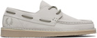 Fred Perry Taupe Meaden Suede Boat Shoes