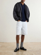 Aimé Leon Dore - Ribbed Cotton-Blend Bouclé Polo Shirt - Blue