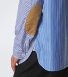 Junya Watanabe Paneled striped cotton shirt