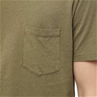 Officine Generale Men's Officine Générale Pocket T-Shirt in Olive Bonsai