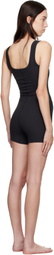 SKIMS Black Cotton Rib Onesie Romper