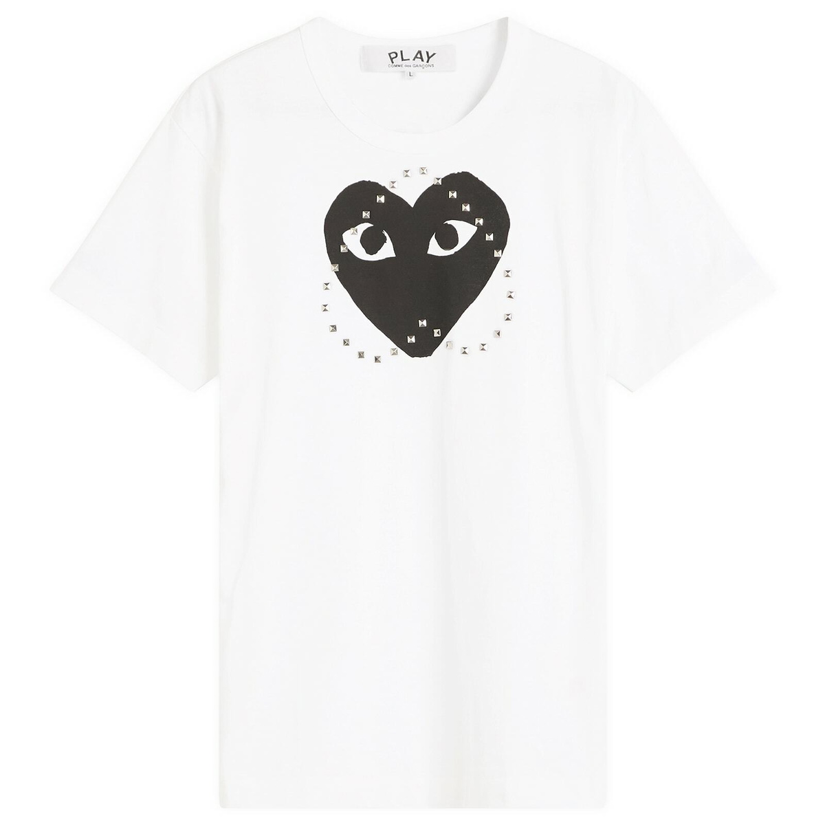 【Comme des Garcons PLAY】Studded Large Heart T-Shirt Comme des Garçons Play Men's Studded Large Heart T-Shirt in