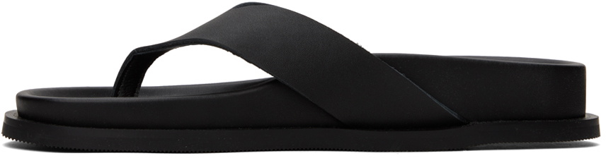 ST. AGNI Black Thong Slides